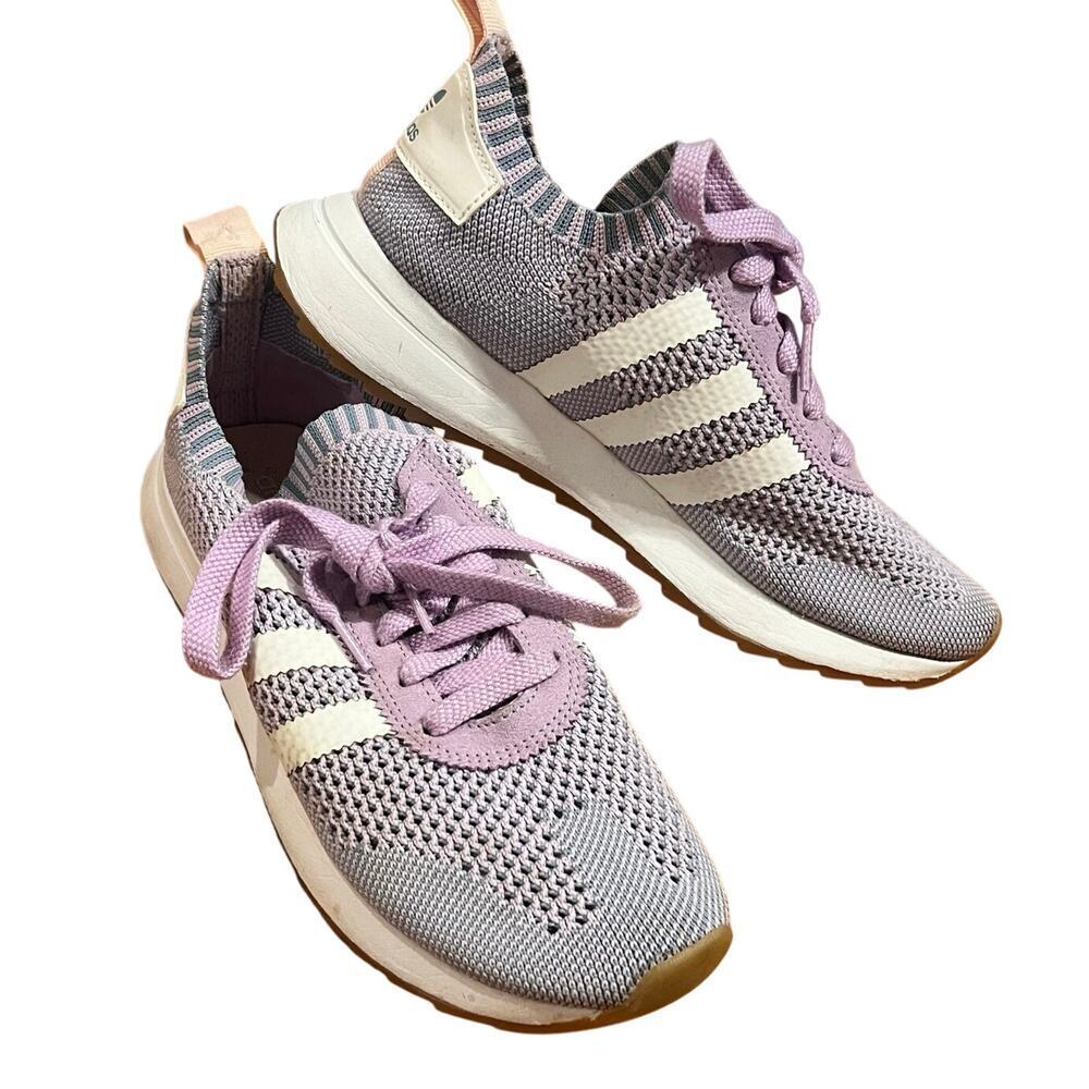 Adidas Original FlashBack Primeknit Sneakers Women’s Size 7 Purple Glow Trainers